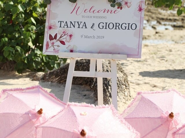 Tanya & Giorgio Beach Wedding 9th March 2019, Thavorn Beach Village 3 Unique Phuket